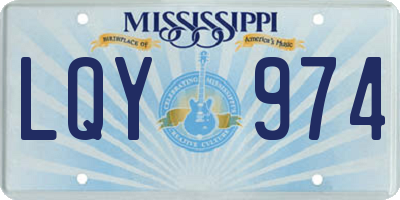 MS license plate LQY974