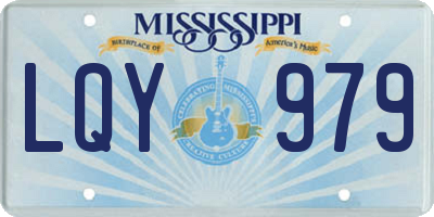 MS license plate LQY979
