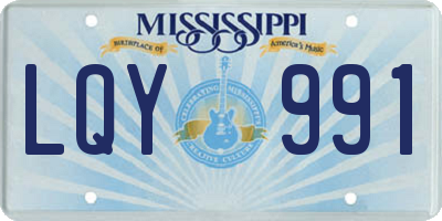 MS license plate LQY991