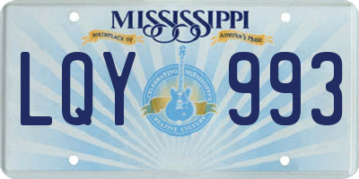 MS license plate LQY993