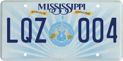 MS license plate LQZ004
