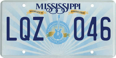 MS license plate LQZ046