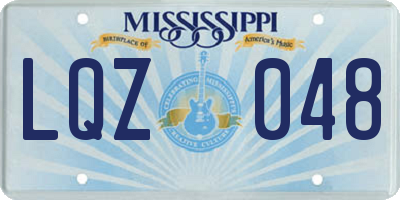 MS license plate LQZ048