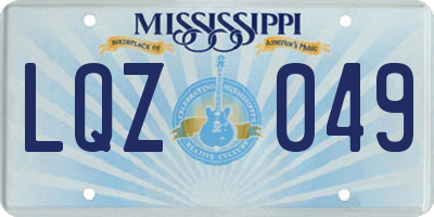MS license plate LQZ049
