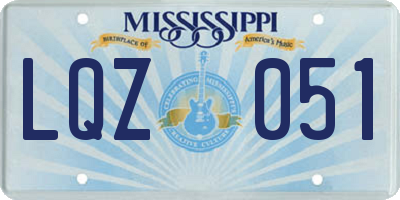 MS license plate LQZ051