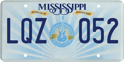 MS license plate LQZ052