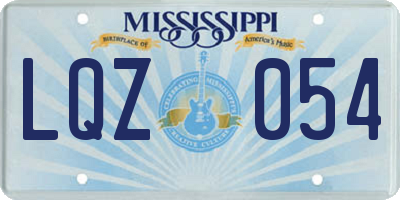 MS license plate LQZ054