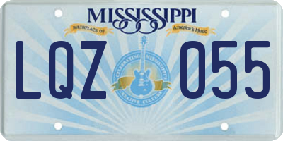 MS license plate LQZ055