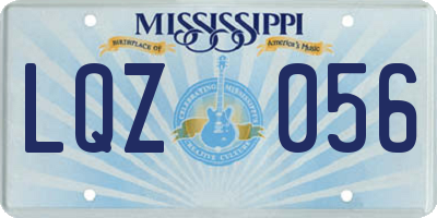 MS license plate LQZ056