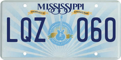 MS license plate LQZ060