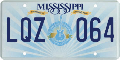 MS license plate LQZ064