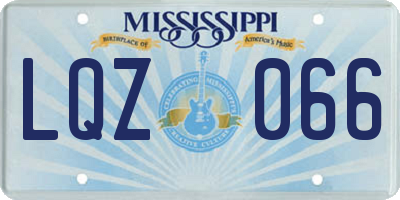 MS license plate LQZ066