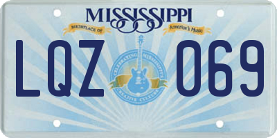 MS license plate LQZ069