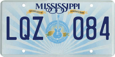 MS license plate LQZ084
