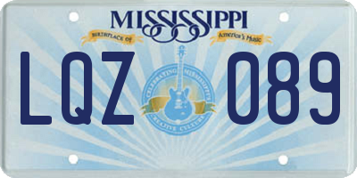 MS license plate LQZ089