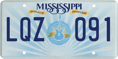 MS license plate LQZ091