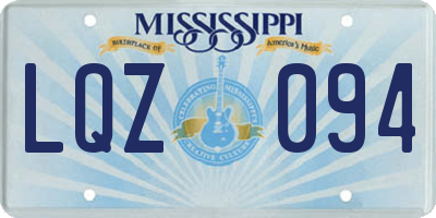 MS license plate LQZ094