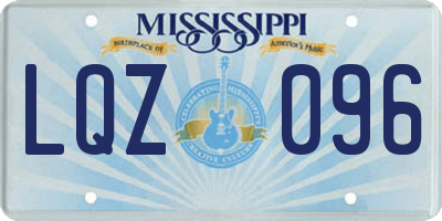 MS license plate LQZ096