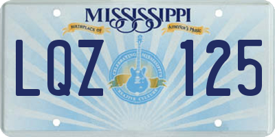 MS license plate LQZ125