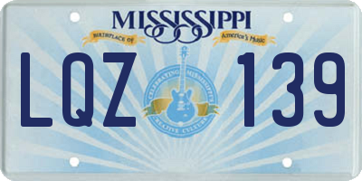 MS license plate LQZ139