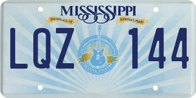 MS license plate LQZ144