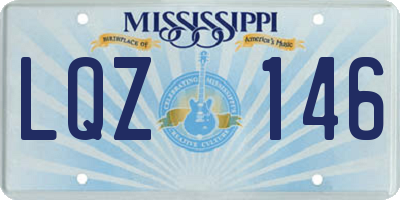 MS license plate LQZ146