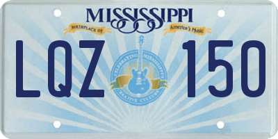 MS license plate LQZ150