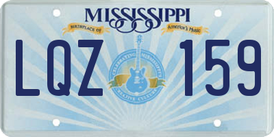 MS license plate LQZ159