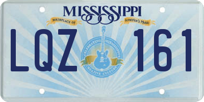 MS license plate LQZ161