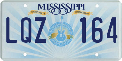 MS license plate LQZ164