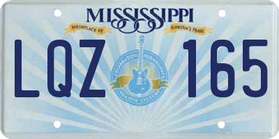 MS license plate LQZ165
