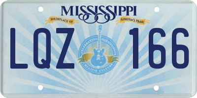 MS license plate LQZ166