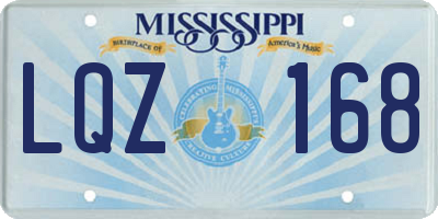 MS license plate LQZ168