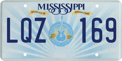MS license plate LQZ169