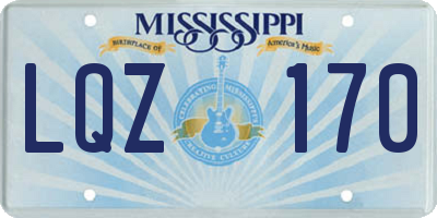 MS license plate LQZ170