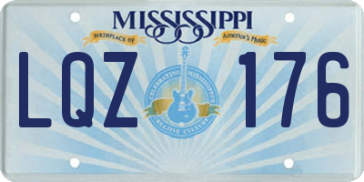 MS license plate LQZ176