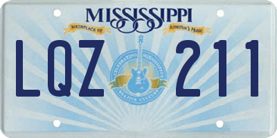 MS license plate LQZ211