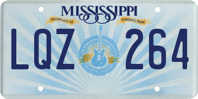 MS license plate LQZ264
