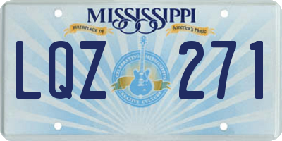 MS license plate LQZ271