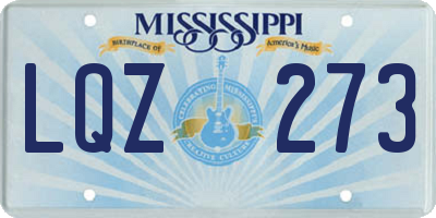 MS license plate LQZ273