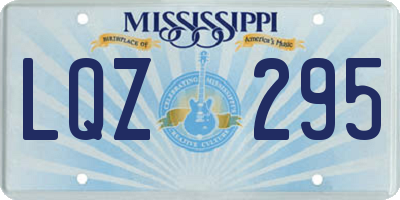 MS license plate LQZ295