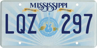 MS license plate LQZ297