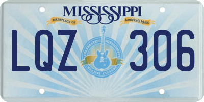 MS license plate LQZ306