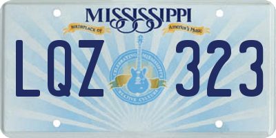 MS license plate LQZ323
