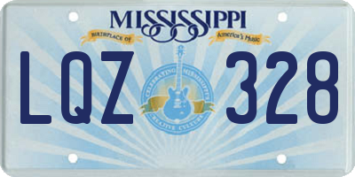 MS license plate LQZ328