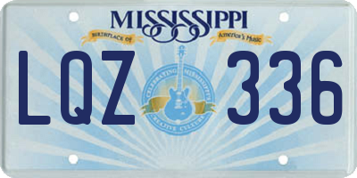 MS license plate LQZ336