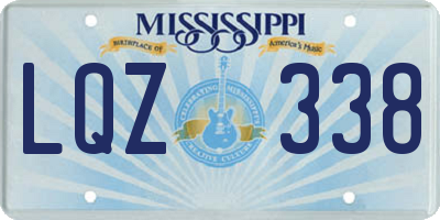 MS license plate LQZ338