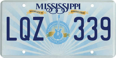 MS license plate LQZ339