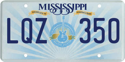 MS license plate LQZ350