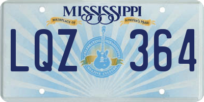 MS license plate LQZ364